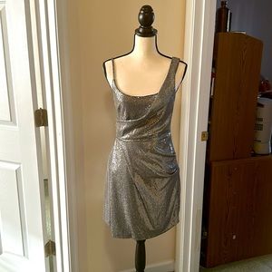Silver Sequin Cocktail Dress